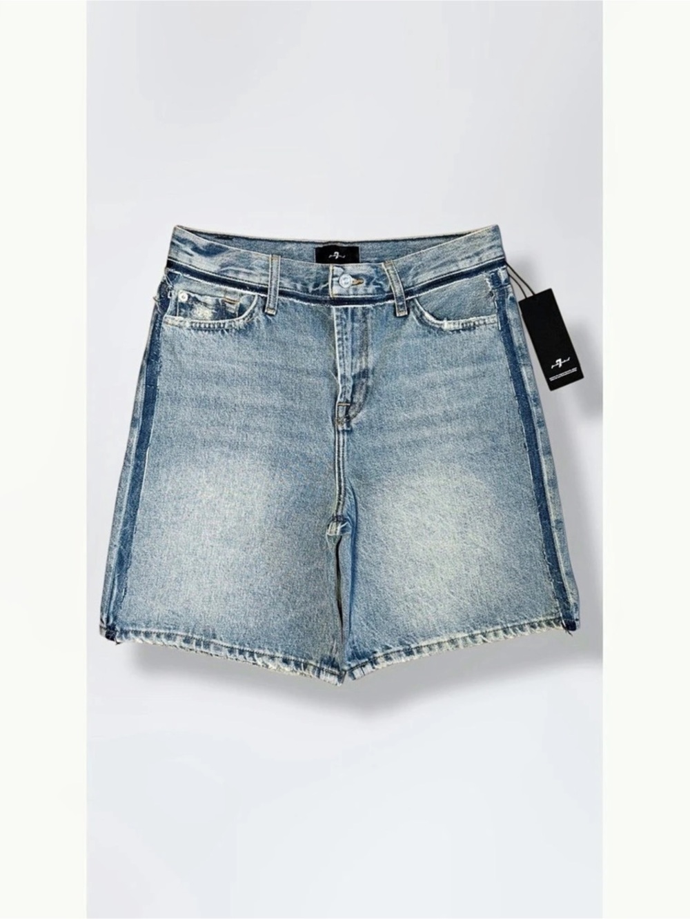 7 For All Mankind Lola Denim Shorts Sapphire Dust NWT